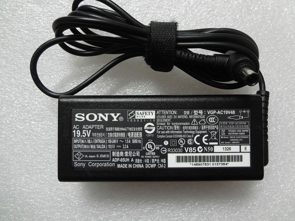 NEW Sony 19.5V 3.3A 65W VGP-AC19V48 ac adapter For Sony VAIO PCG-61611L PCG-71411L PCG-71511L